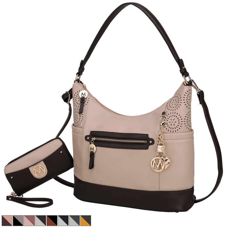 MKF Collection Fula Signature Satchel Handbag by Mia K. 
