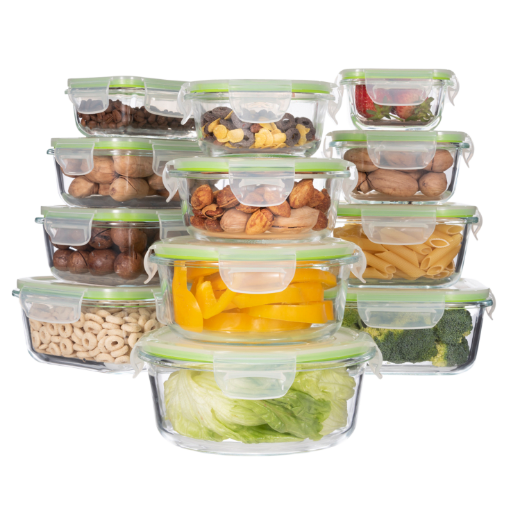AILTEC Glass Food Storage Containers with Lids, [18 Piece] Glass Meal Prep  Containers, Glass Containers for Food Storage with Lids