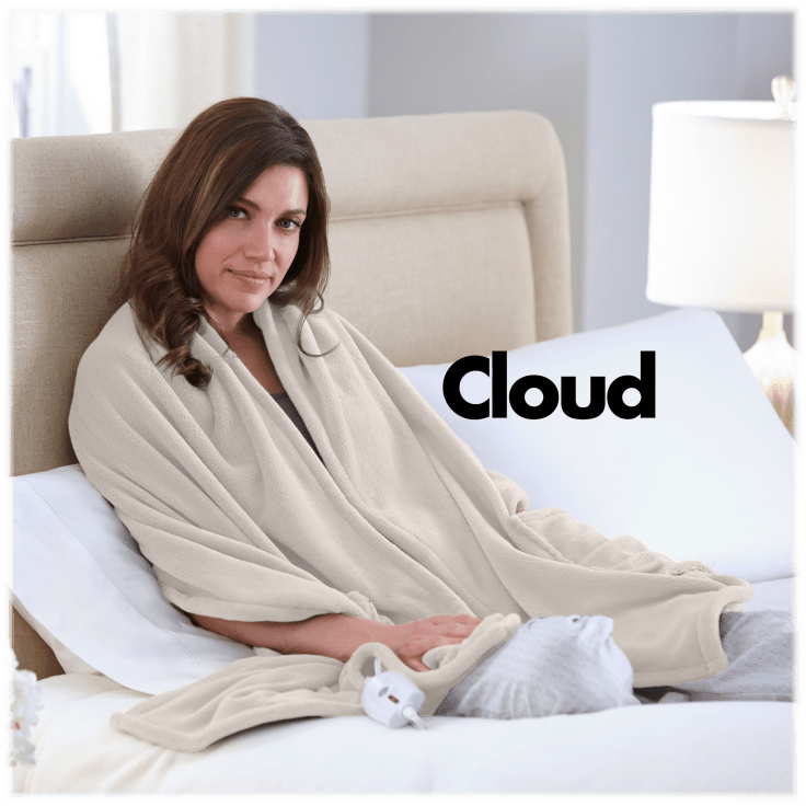 MorningSave Serta Heated Cuddler Throw with Pockets