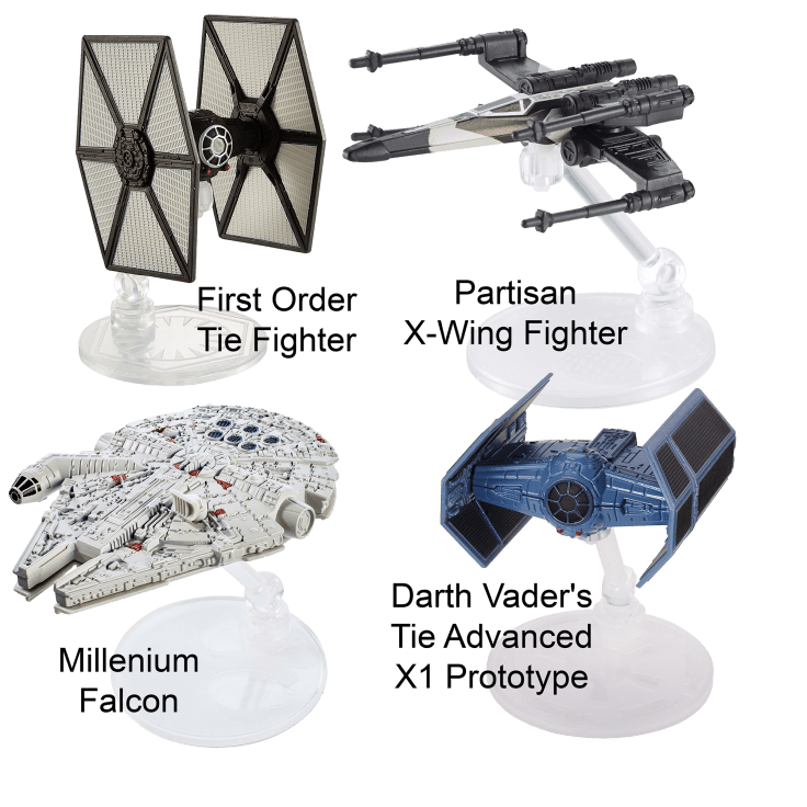 star wars hot wheels diecast ships