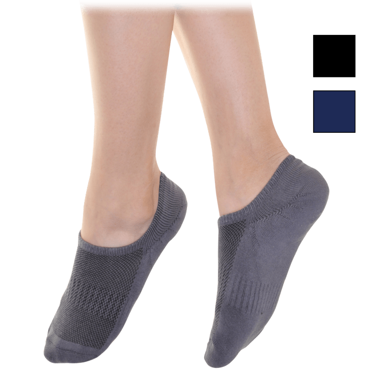 no show socks with silicone heel grip