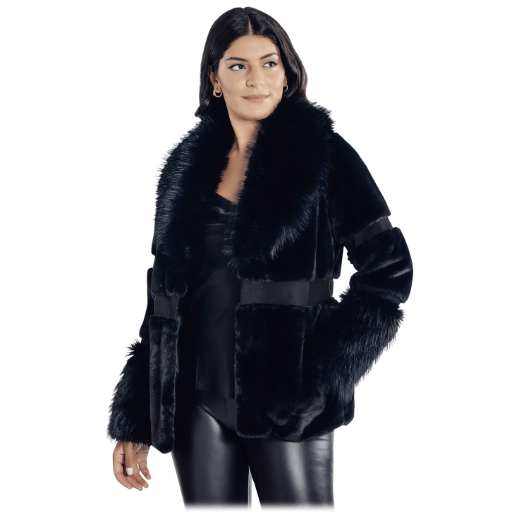 Kathy Ireland Cinema Chic Faux Fur Coat