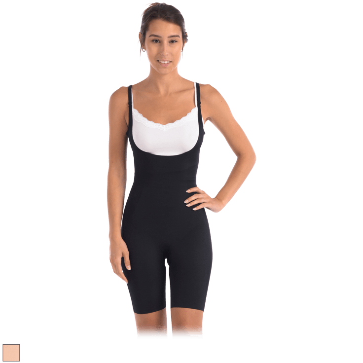 MorningSave: Body Beautiful Open Bust Bodysuit Shaper with Mesh Butt