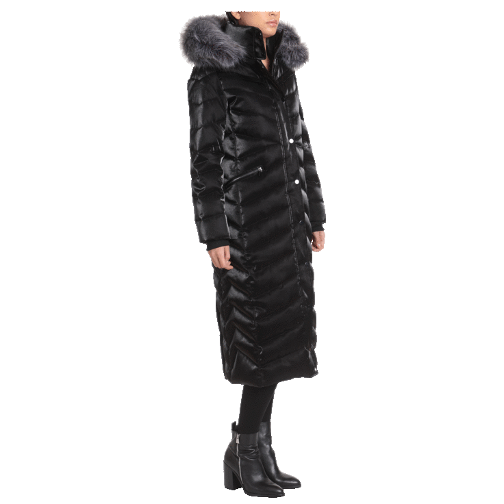 MorningSave Badgley Mischka Iridescent Maxi Puffer