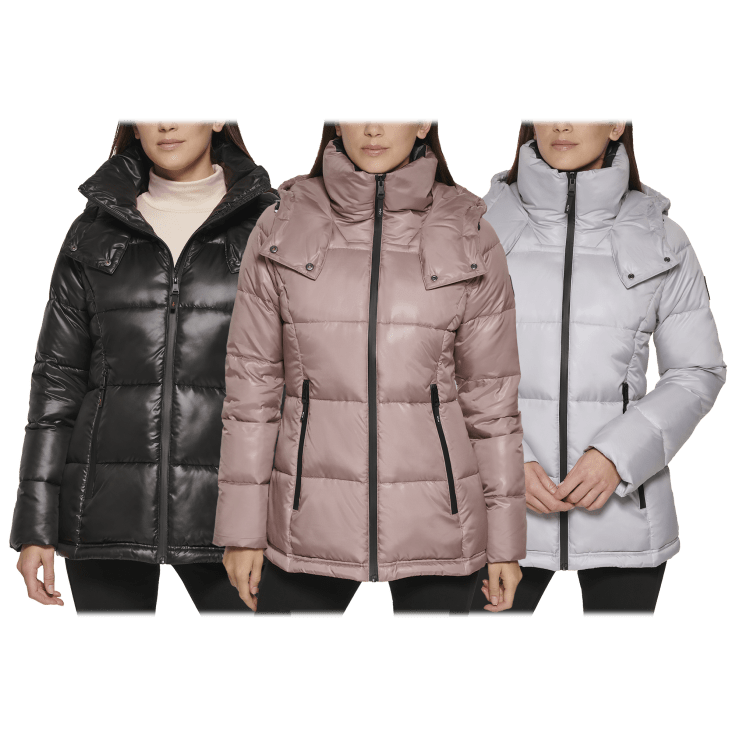 Kenneth Cole New York Women's Hooded Puffer Jacket (various size)