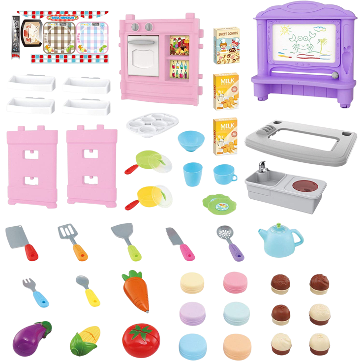 BRITENWAY Kids Kitchen Toy Set, Educational Kitchen Play