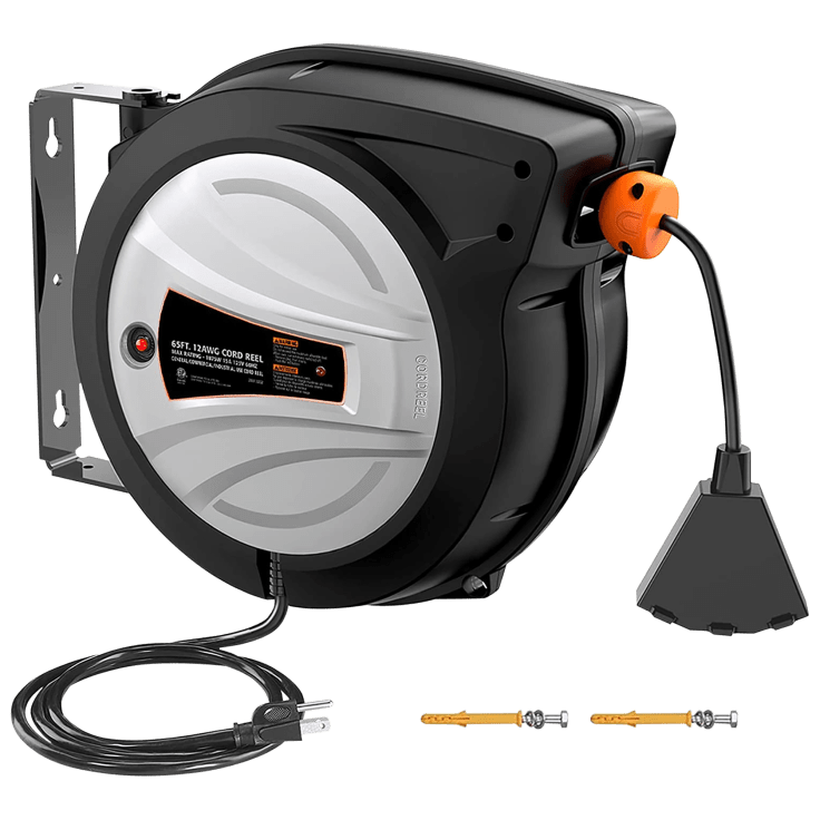 SideDeal: Tacklife 65-Foot Retractable Extension Cord Reel
