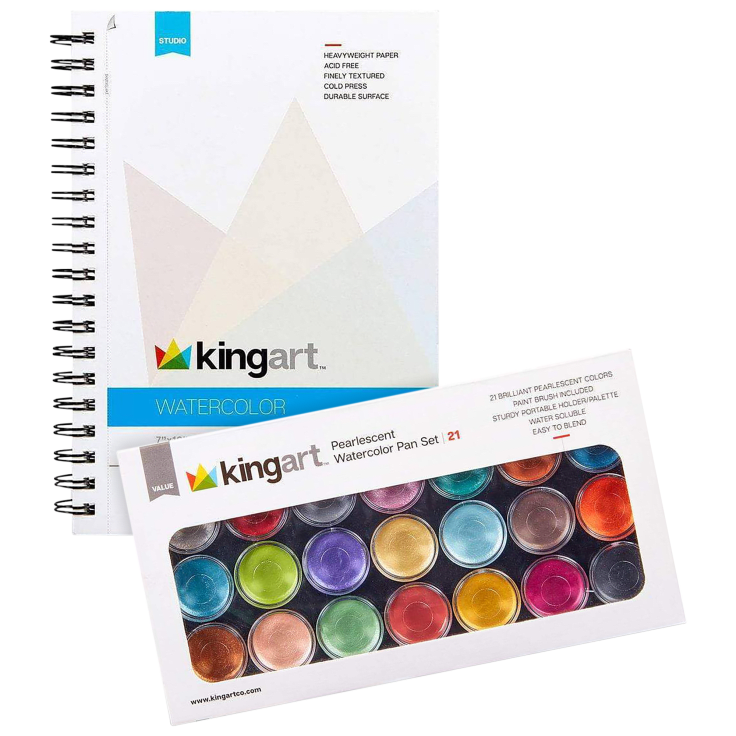 KINGART™ Watercolor Brush Tip Markers, Set of 36 - Over the Rainbow