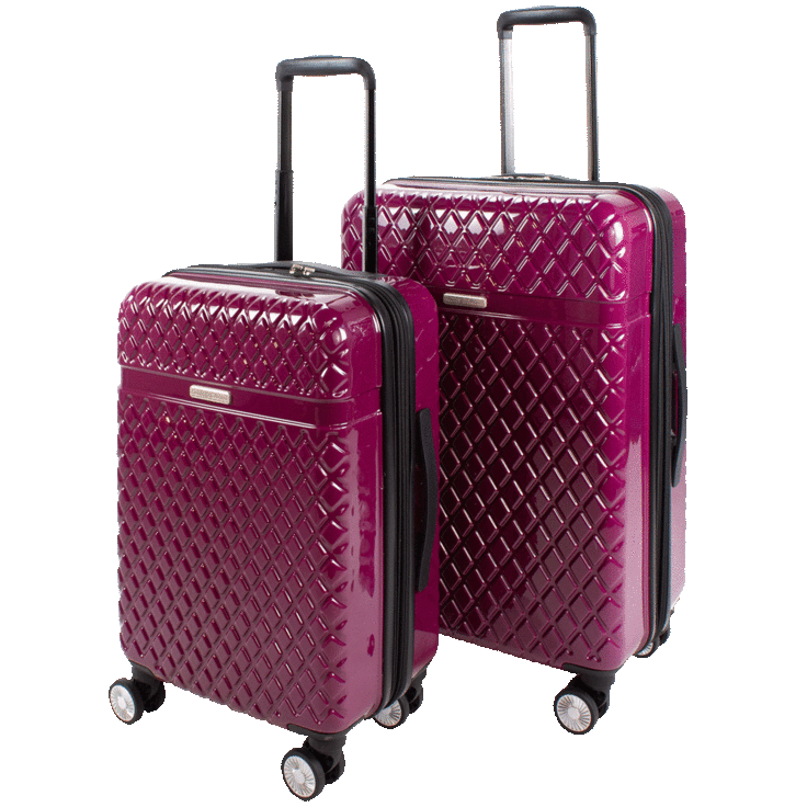 2-Piece Kathy Ireland Lightweight & Durable Polycarbonate Yasmine Hardside Luggage Set