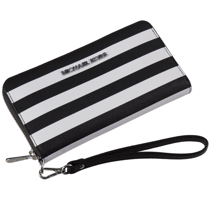 michael kors black and white wallet