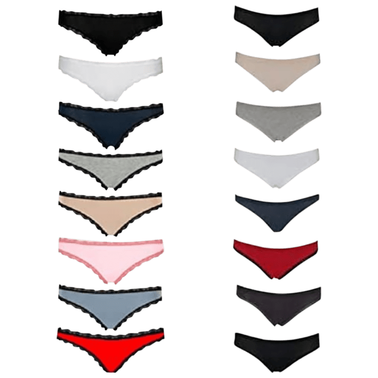 Emprella Womens Cotton Bikini Underwear Set, Seamless Ladies