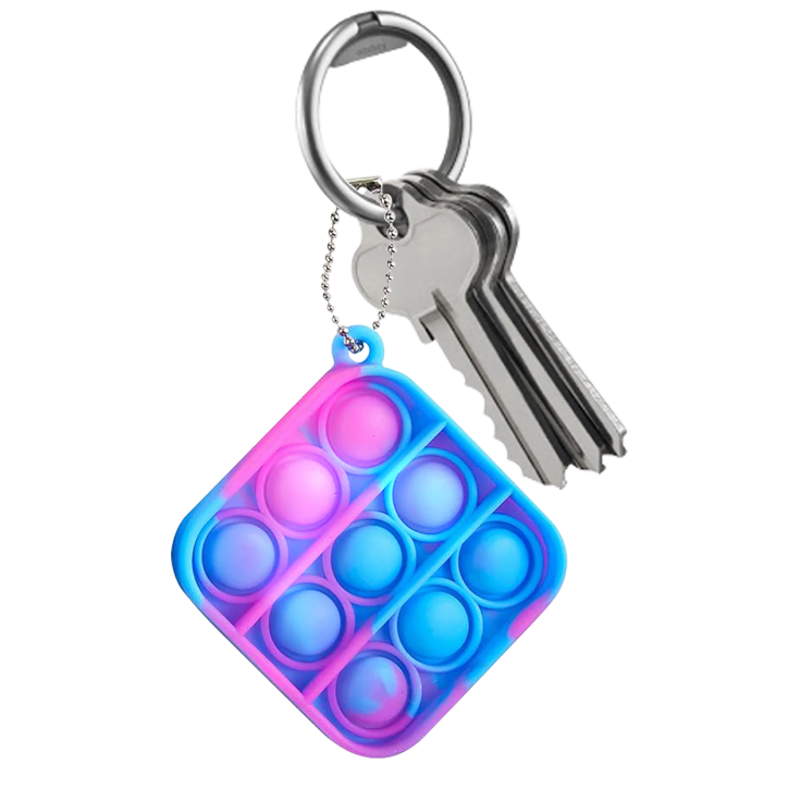 Simple Dimple Push Pop Bubble Key Chain Fidget Toy Sensory Spielzeug Stressabbau 
