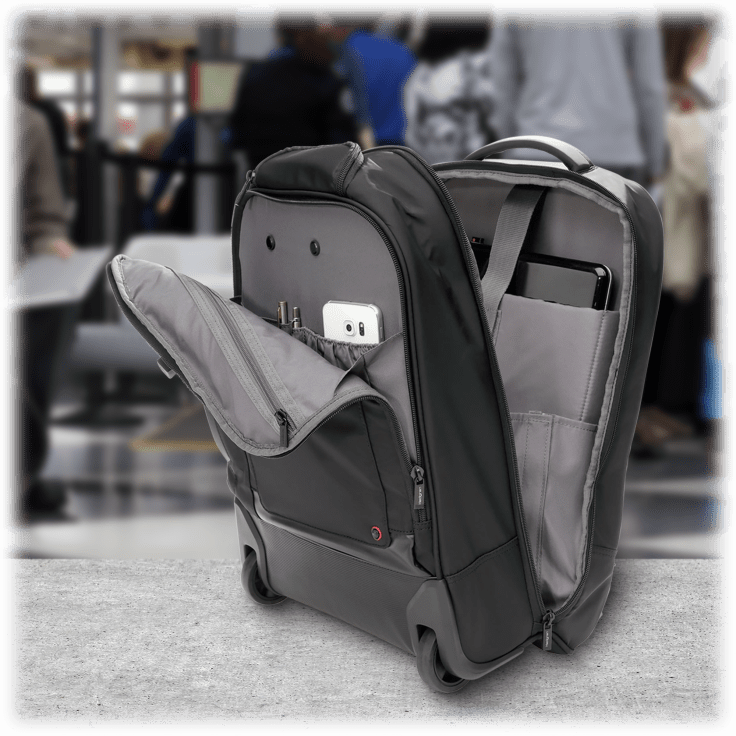 Hedgren excitor laptop 2025 backpack on wheels