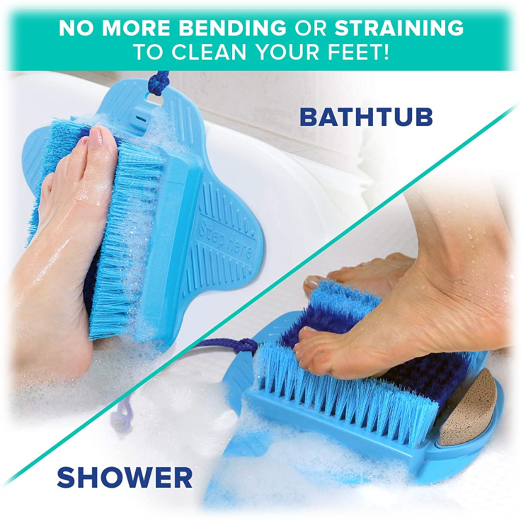 MorningSave Fresh Feet Foot Scrubber Deluxe with Pumice Stone