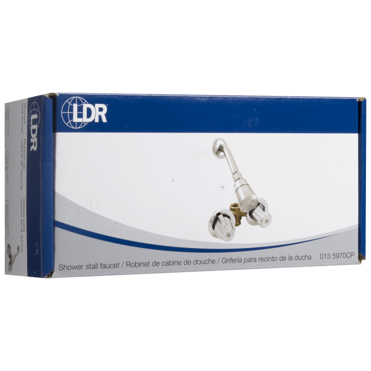 SideDeal LDR Shower Stall Faucet and Dual Handles (Chrome)