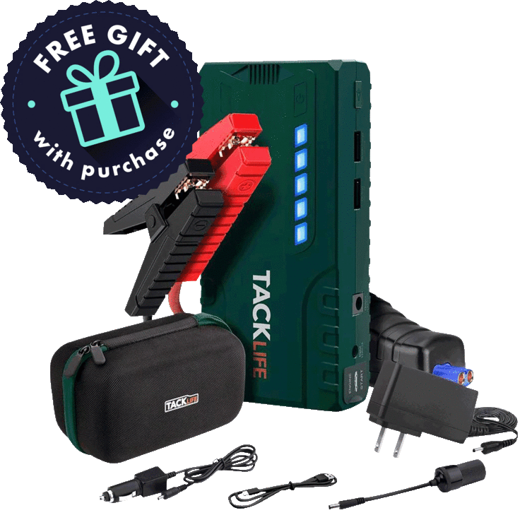 MorningSave: Tacklife T6 800 Amp Portable Jump Starter Kit with FREE Bonus  Gift