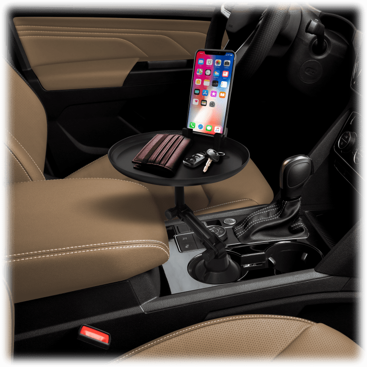 MorningSave Tech Theory Cup Holder Car Phone Mount & Adjustable Tray