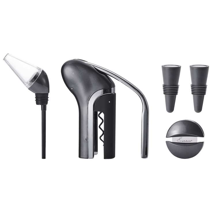 MorningSave Rabbit 5Piece Wine Opener & Aerator Set