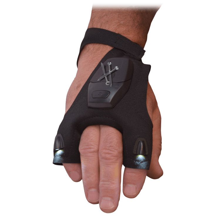 MorningSave 2Pack SecureBrite LED Flashlight Gloves with Builtin