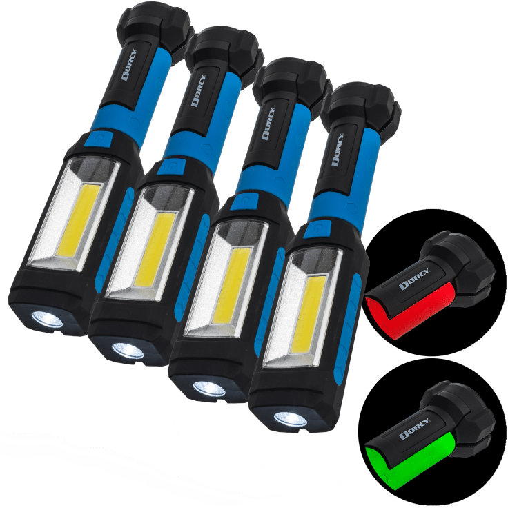 MorningSave: 4-Pack: LED Flashlight/Worklight with Magnetic Base