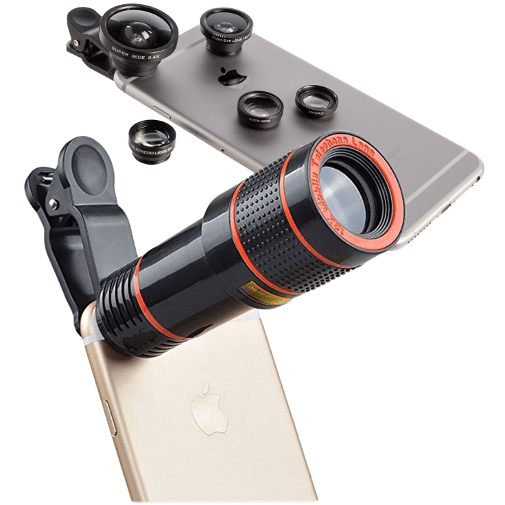 MorningSave Lux Telescope Lens and 5 in 1 Camera Lens Kit Bundle