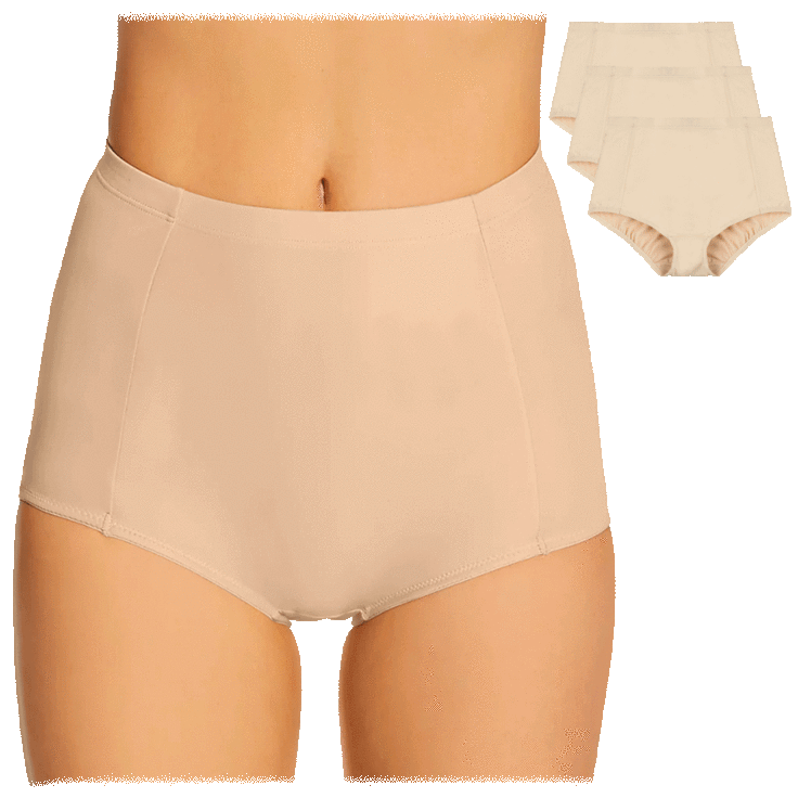Maidenform Ladies Tummy Toning Briefs 3 Pack (X-Large, White