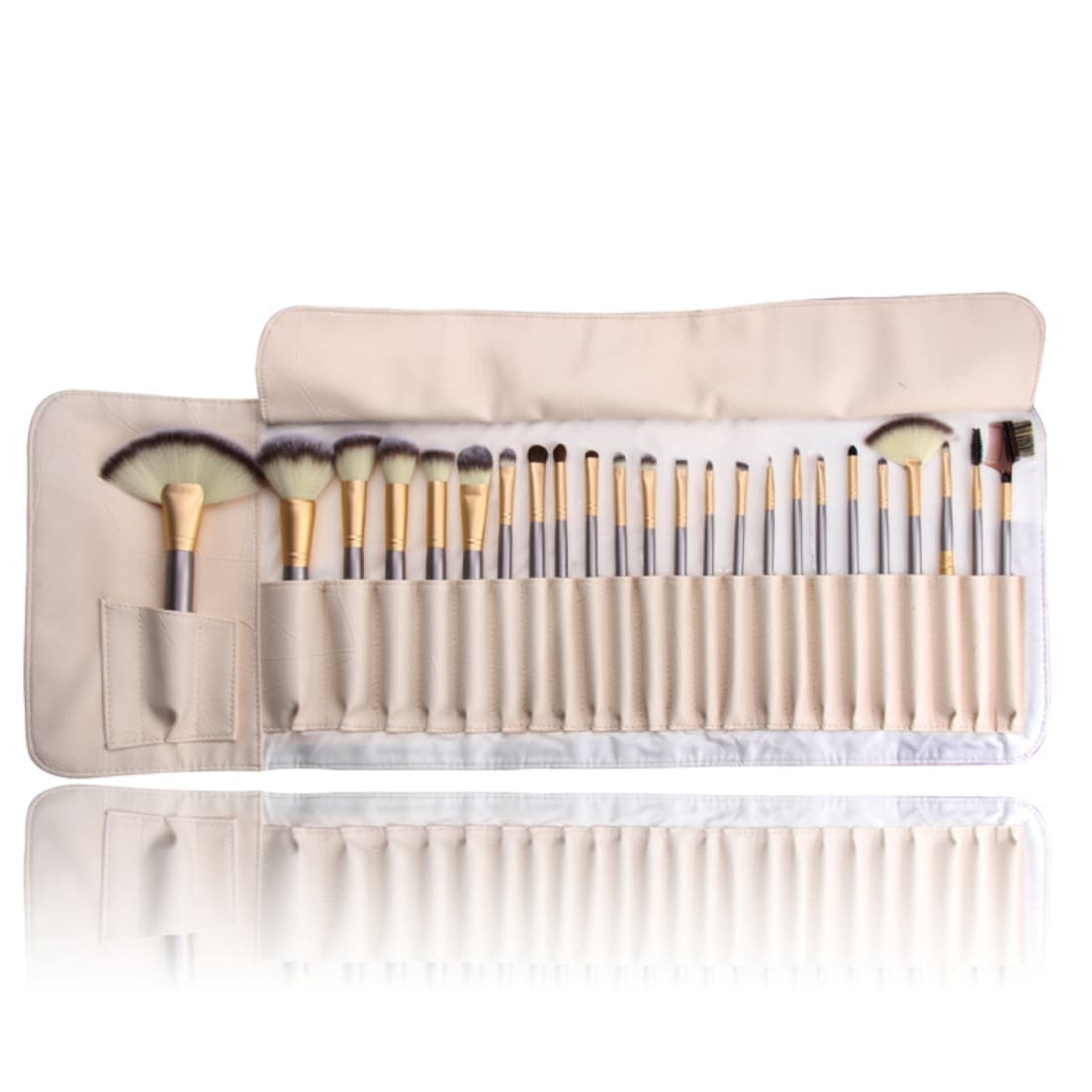 Zoe Ayla 24 Piece Professional Makeup Brush Set With Roll Up Travel Case
