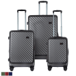 Solite 3-Piece Hardside Luggage Set with Cup Holder and Laptop Compartment