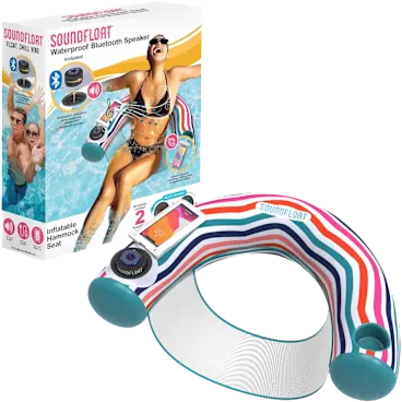 SoundFloat Inflatable Pool Seat with Waterproof Speaker & Phone Case