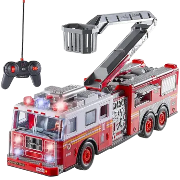 Prextex Remote Control Fire Engine Truck