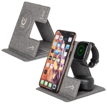 2-Pack: LAX Gadgets MagSafe Compatible Fabric 3-in-1 Travel Charging Stands