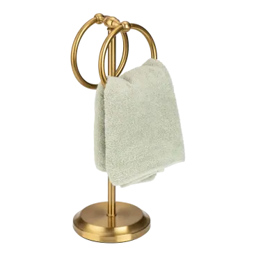 J&V Textiles Classical Double Ring Fingertip Towel Holder