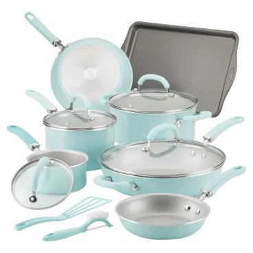 Rachael Ray Create Delicious 13-Piece Enameled Nonstick Cookware Set