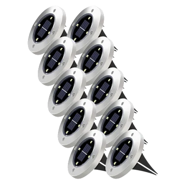 10-Pack: In-Ground Solar LED Pathway Lights