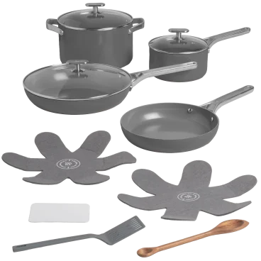 Greater Goods Set de Cocina de Cerámica Premium 12 Piezas Libre de PFAS