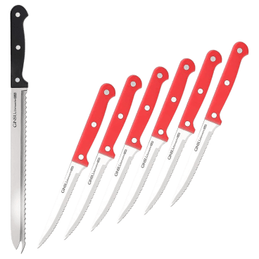 Ginsu Kiso Juego de 6 Cuchillos para Carne y Rebanador Original