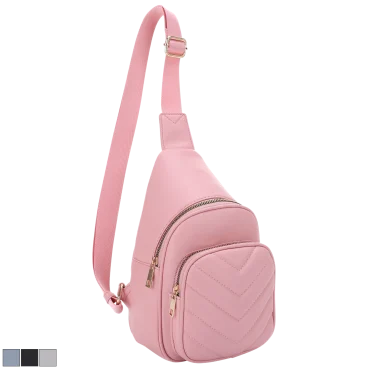 Poppy & Harper Mia Chevron Quilted Sling Bag