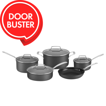 Cuisinart 9-Piece Hard Anodized Dishwasher-Safe Cookware Set