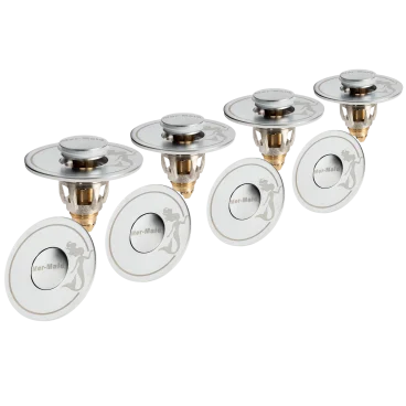 4-Pack: Mer-maid Drain Magic Universal Sink Stoppers