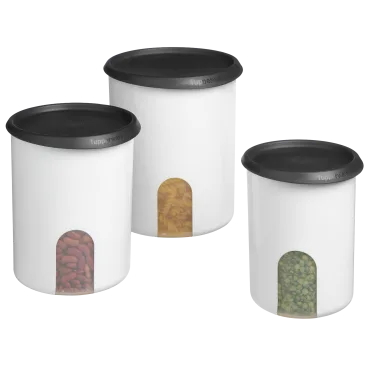 Tupperware 3-Piece One-Touch Canister Storage
