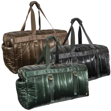 Joan & David 22" Quilted Metallic Duffel Bag