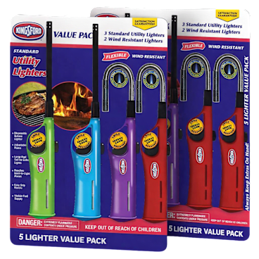 10-Pack: Kingsford Standard & Flexible Utility Lighters