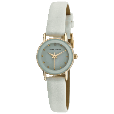 Laura Ashley Women's 24mm Case Vegan Leather Strap Watch