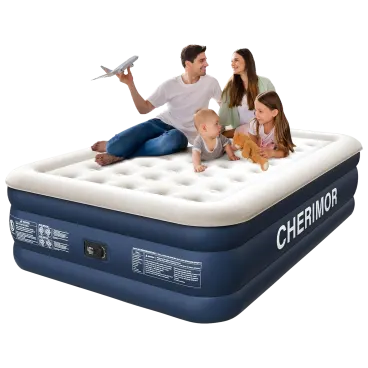 Cherimor Colchón Inflable Queen de 16" con Bomba Integrada
