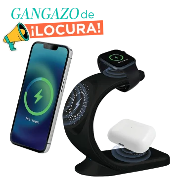 Brookstone MagSafe Soporte de Carga Inalámbrica Curvo 3 en 1