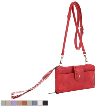 Poppy & Harper Elle Crossbody Wallet with Wrist Strap