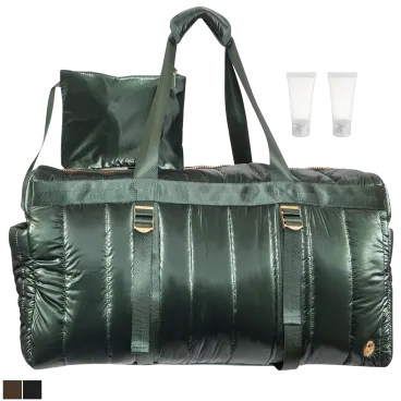 Joan & David Bolsa Deportiva Tubular Metalica de Nailon