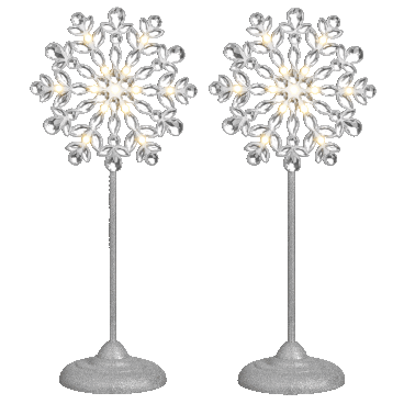 1 or 2-Pack: August & Leo Home 2-in-1 LED Tree Topper & Stand Jeweled Snowflake