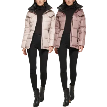 Kenneth Cole Puffer con Capucha Incorporada