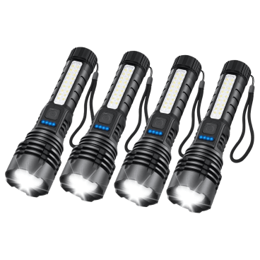 4Pack Hakol Rechargeable High Lumens Flashlights